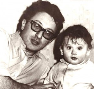 Michael Laitman z synem Uri, 1972 r.